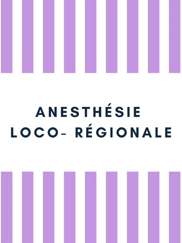 Anesthésie loco régionale en chirurgie thoracique