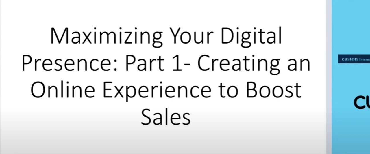 Maximizing Your Digital Presence Part 1: Creating an Online Experience to Boost Sales