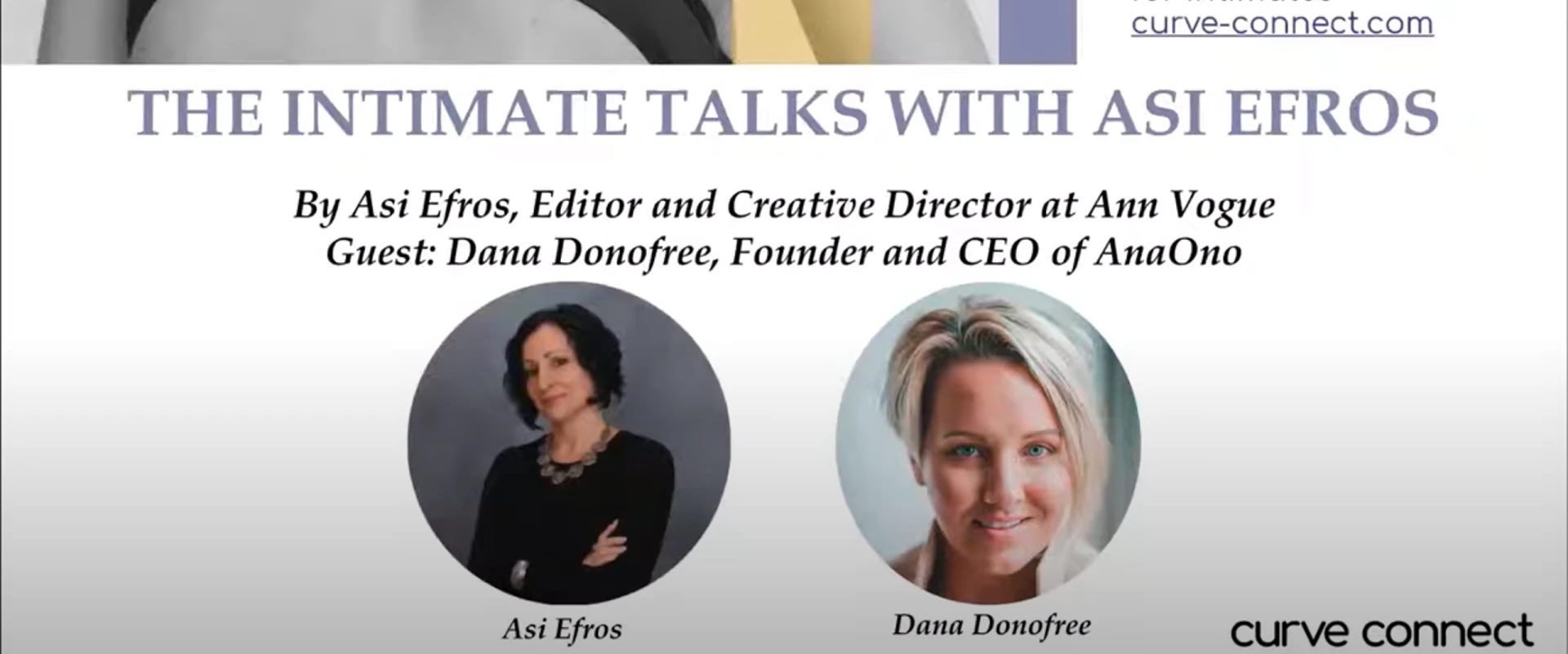 Intimate Talks with Asi Efros & AnaOno