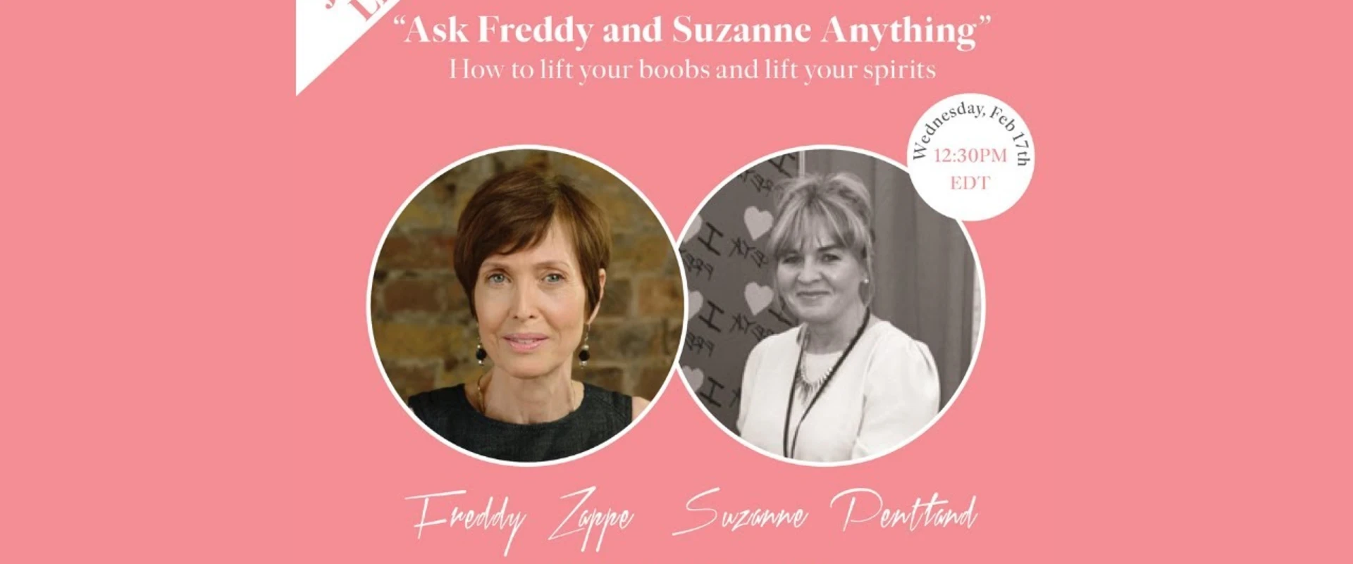 Ask Freddy and Suzanne Anything: How to lift your boobs and spirits!