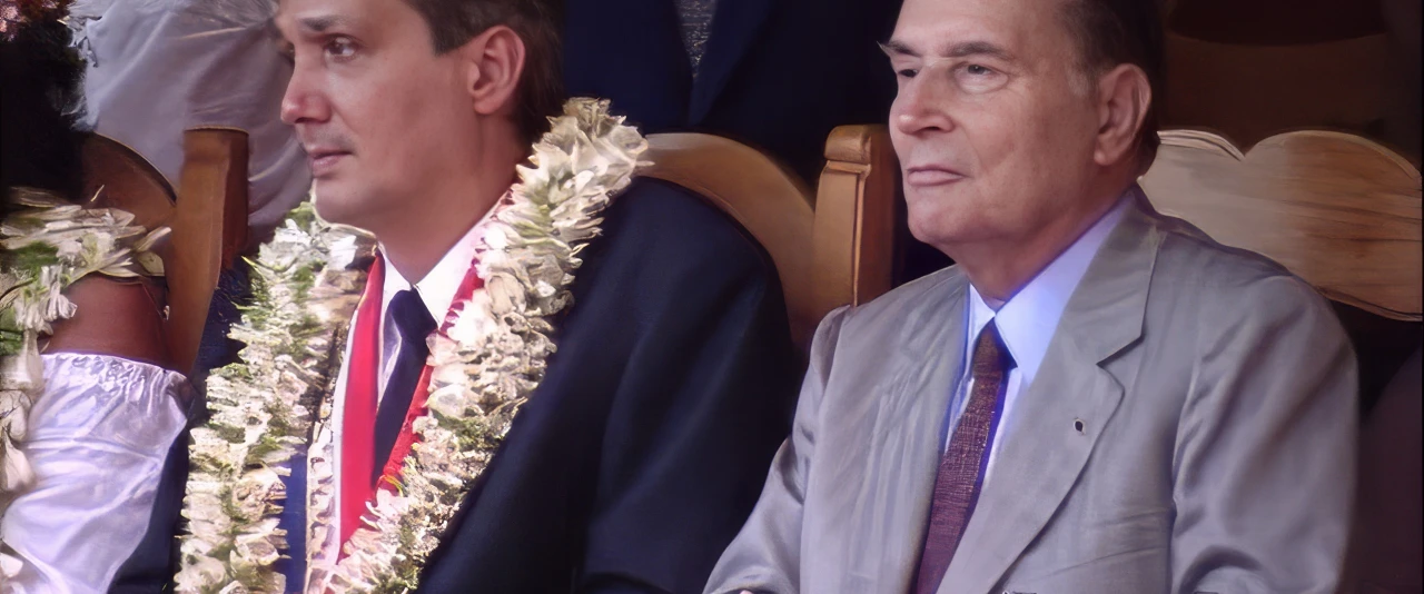 Visite de François Mitterrand à la Pointe Vénus à Mahina