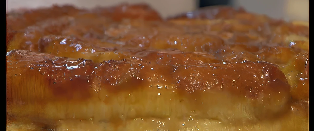Une île, un accueil, une table à Bora Bora - Tarte tatin aux bananes