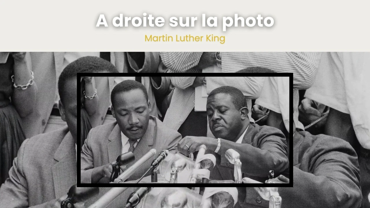À droite sur la photo : Martin Luther King