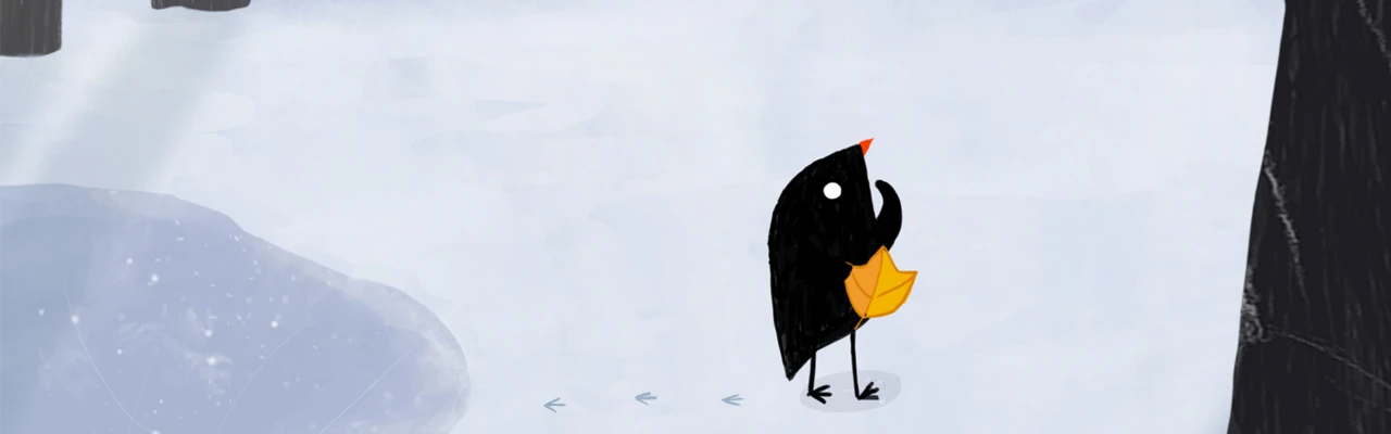 The little bird and the leaf