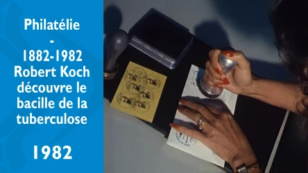 Philatélie à Tahiti - Timbre "1882-1982" Robert Koch découvre le bacille de la tuberculose