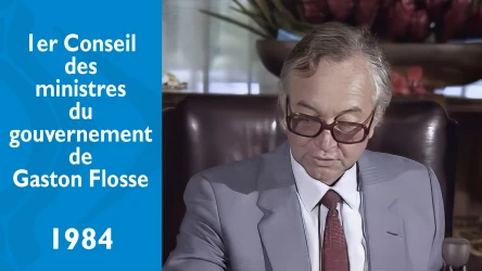 Premier Conseil des ministres du gouvernement Flosse en 1984