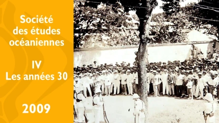 Société des études océaniennes - IV - Les années 30