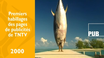 Premiers habillages des pages de publicités de TNTV