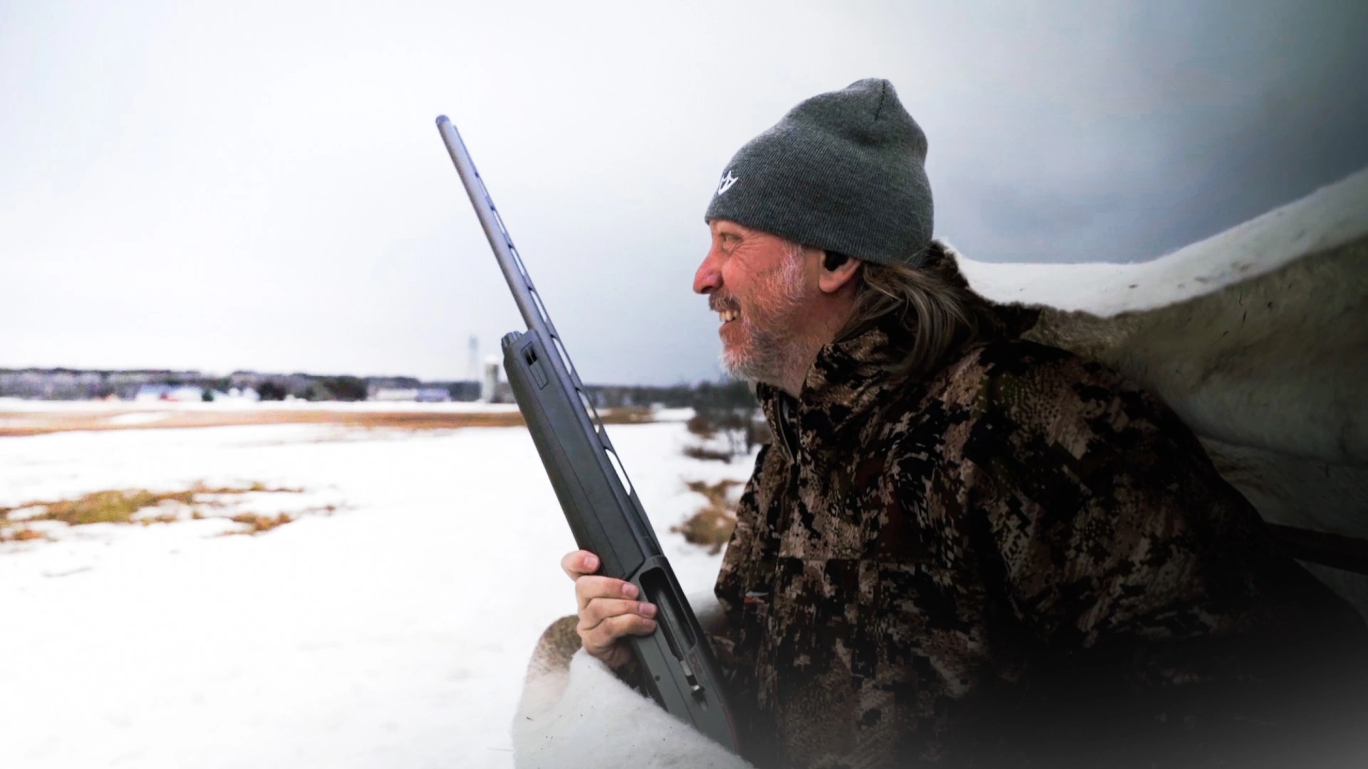 Oies blanches et pluie