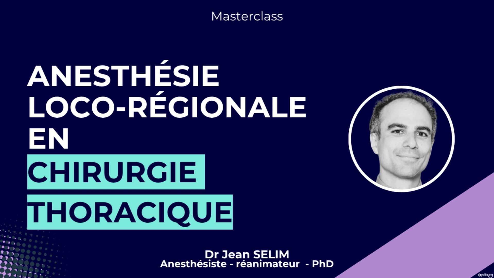Anesthésie loco régionale en chirurgie thoracique