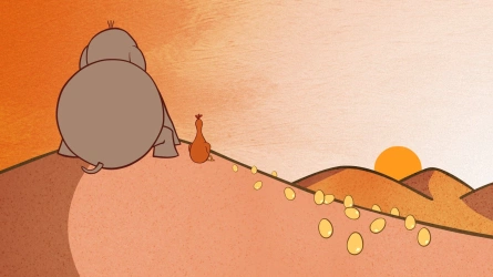 A Loopy Tale : The Hen, the Elephant and the Snake