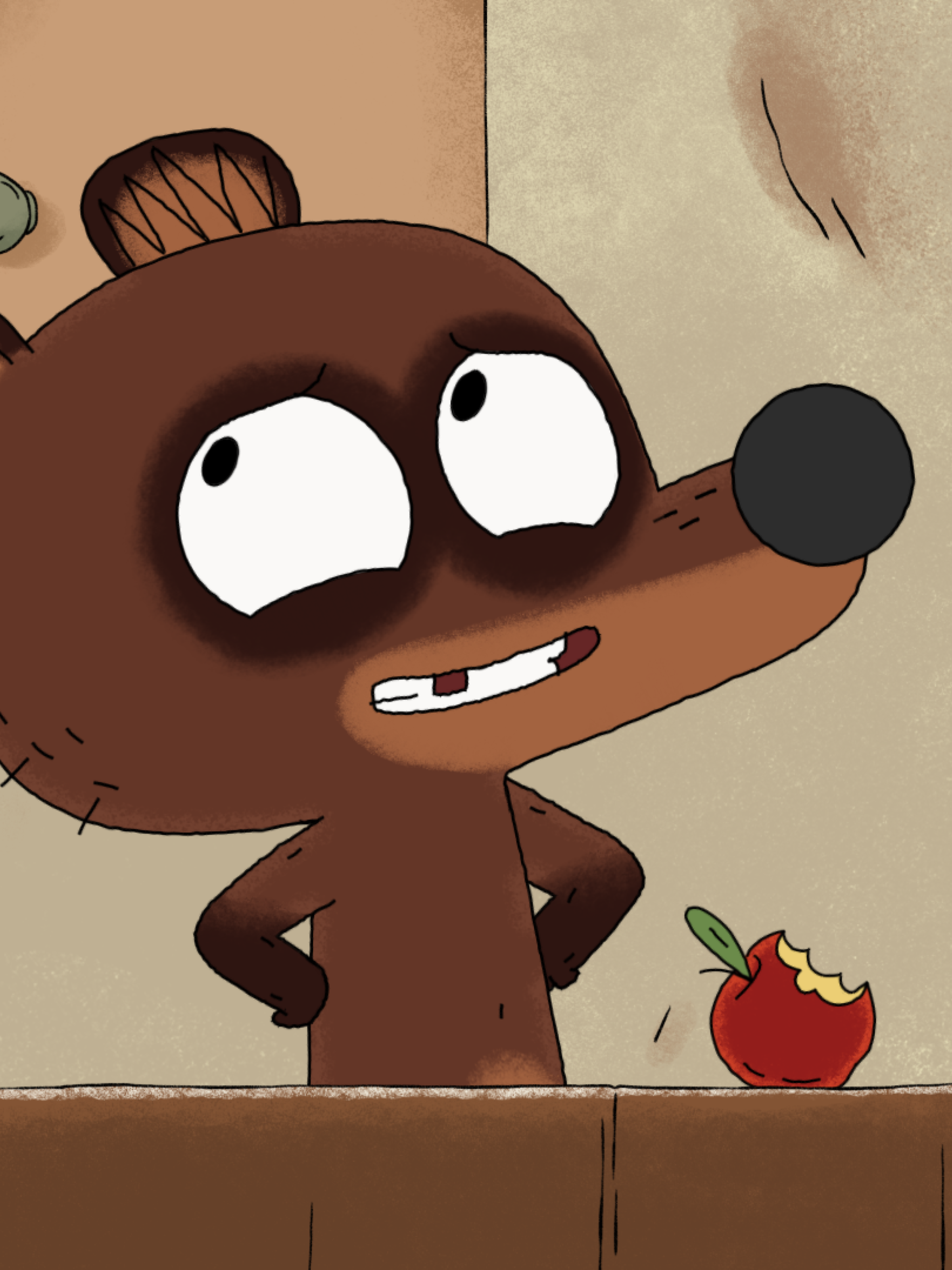 An improvised snack (Pompon little bear)