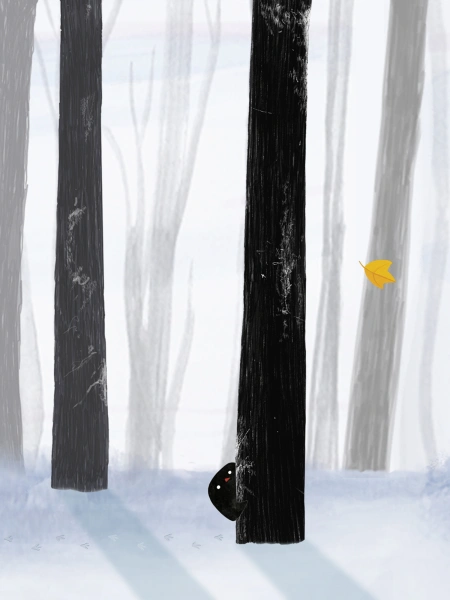 The little bird and the leaf