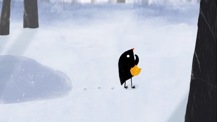 The little bird and the leaf