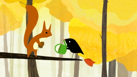 The little bird and the squirrel