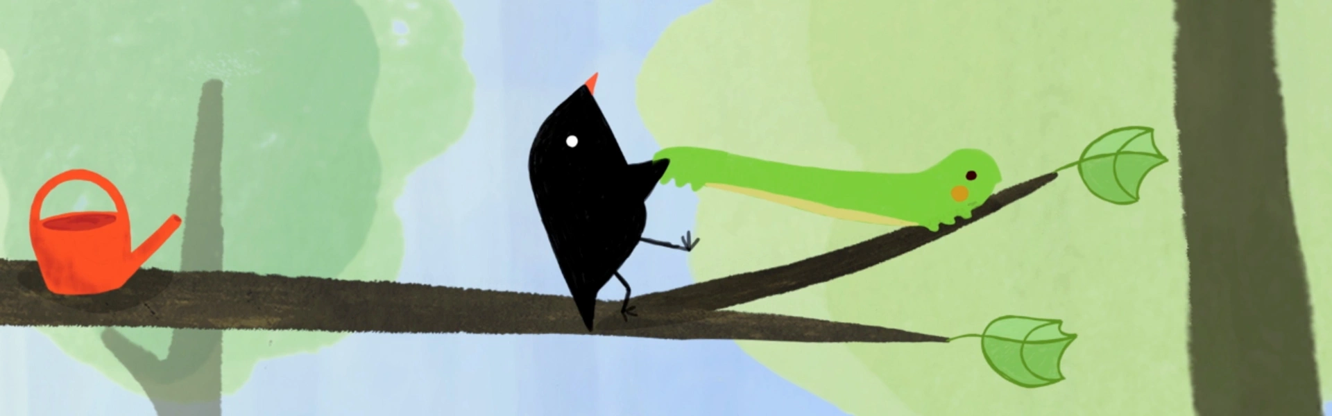 The little bird and the caterpillar