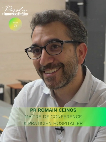 Dr Romain Ceinos, maître de conférence et praticien hospitalier