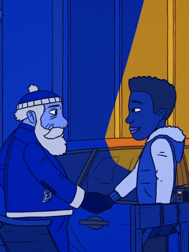 Marcel le Père Noël et le Petit Livreur de pizzas