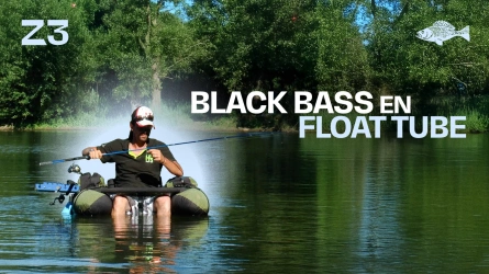 Black bass en float tube