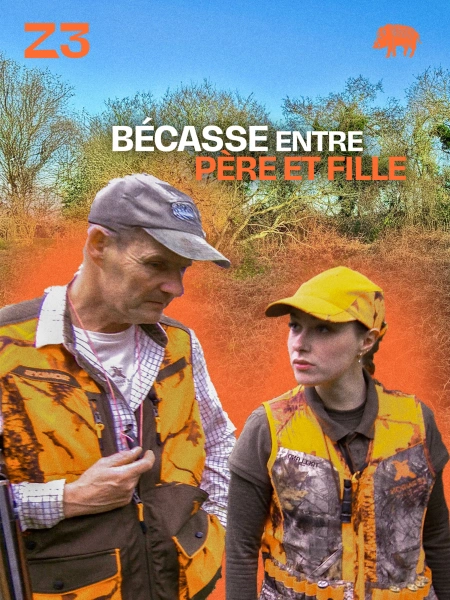 Bécasse entre père et fille à la recherche de la bécasse