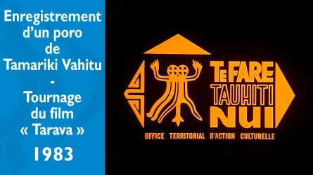 Enregistrement d'un poro de Tamariki Vahitu  - Tournage du film Tarava