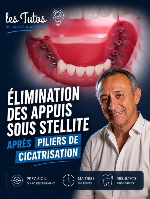 Elimination des appuis sous stellite après piliers de cicatrisation