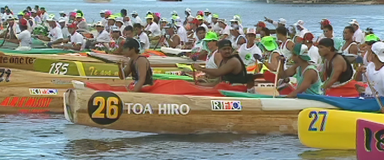 Hawaiki Nui Va'a 1993 - 1ère étape - Huahine à Raiatea