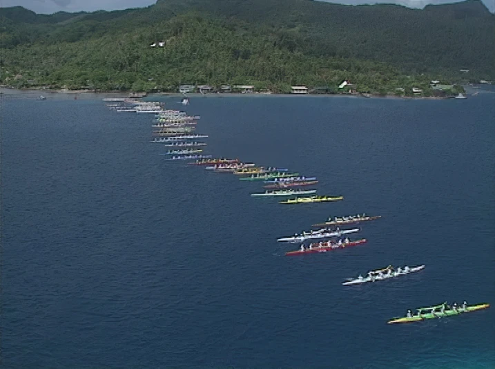 Hawaiki Nui Va'a 1993 - 2ème étape - Raiatea à Taha'a