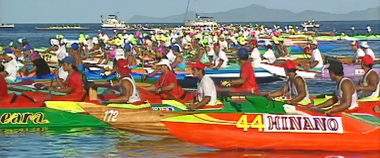 Hawaiki Nui Va'a 1993 - 3ème étape - Taha'a à Bora Bora
