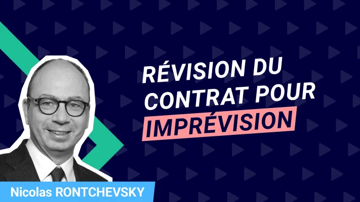 Révision du contrat pour imprévision