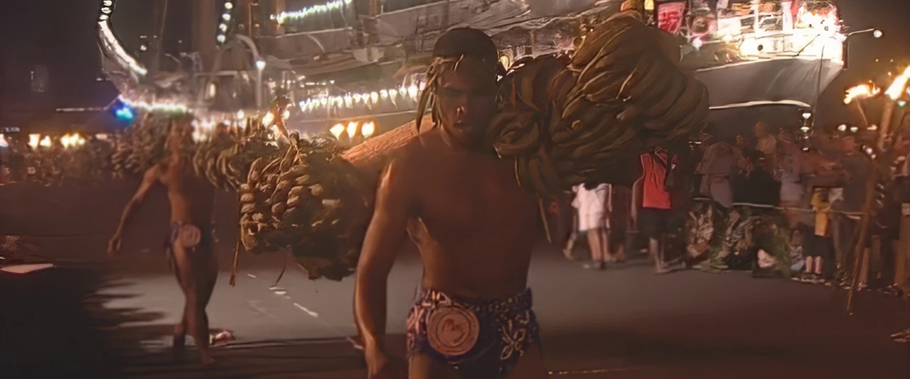 Heiva i Tahiti 2002 - Courses de porteurs de fruits & danse du feu